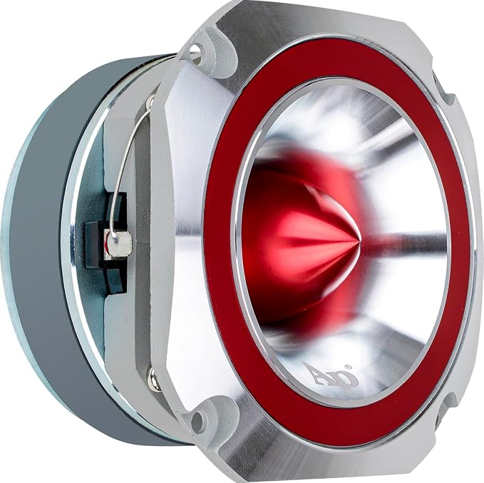 Heavy Duty Super Tweeter (ATR-4053-RED), 400 Watts, Die Cast Aluminum Frame, Candy Red, Diamond Chrome Cutting Fnish, 1.5” Kapton Voice Coil, 4-8 Ohms