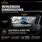 Safe View Wingman Blind Spot Mirrors – See More, Drive Safer – Real Convex Glass, Wide Angle Vision, Easy Peel & Stick, Durable Weatherproof Design
