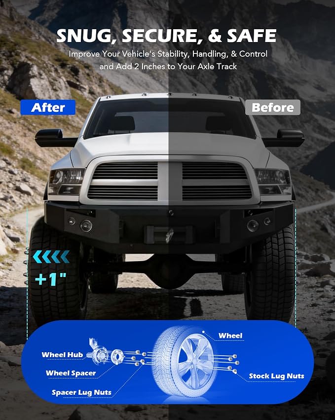 5x100 Wheel Spacers, 1 inch Wheel Adapters with Studs Compatible with Subaru Outback Forester Impreza Crosstrek Scion FR-S More, 25mm Spacer Kit, Set of 4