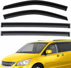 Extra Durable Window Deflectors Tape-On Window Visors Rain Guards Fit for Volkswagen (VW) Routan 2009-2014, Sun Visors, Wind Vent for Shades, Exterior Car Accessories - 4pcs. AG0197