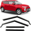 Voron Glass in-Channel Extra Durable Rain Guards for Kia Soul 2020-2026, Window Deflectors, Vent Window Visors, 4 Pieces - 200847