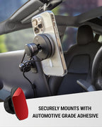 Qi2 MagSafe Car Mount Charger, 15W Wireless Magnetic Phone Holder for Car Dash, Vent & Tesla Display, Secure Grip, 4ft Cable, Fast Charging Compatible with MagSafe iPhone & Samsung Galaxy S25