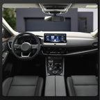 Flat Bottom Steering Wheel Cover, D Shaped Car Wheel Cover 14 1/2-15 in. (37-39 cm), Black Microfiber Leather