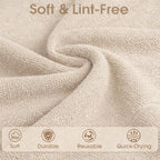 Microfiber Cleaning Cloth Roll - 100 Pack Tear Away Microfiber Paper Towels, Reusable, Washable, Scratch-Free, Kitchen Towels for Car, Home, Kitchen, Glass, Dishes(Desert Gold)