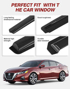 Outside-Mount Window Rain Guards Fit for 2019-2026 Nissan Altima, Extra Durable Window Visors Wind Deflector Dark Smoke Vent Shades for 19-26 Altima, Tape-on with Thicker 4PCS