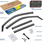 Goodyear Shatterproof in-Channel Window Deflectors for Lexus GX 2010-2023, Rain Guards, Window Visors for Cars, Vent Deflector, Car Accessories, 4 pcs - GY008144