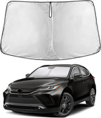Windshield Sunshade Compatible for Toyota Venza 2021 2022 2023 2024 Sun Visor for Front Windshield & Window Sun Shade Cover, UV Heat Blocker & Protector, Car Accessories