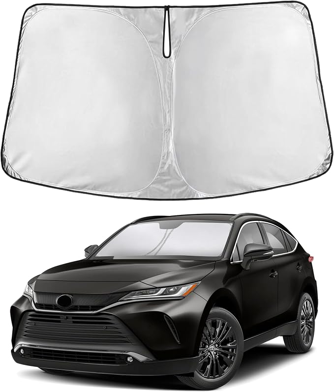 Windshield Sunshade Compatible for Toyota Venza 2021 2022 2023 2024 Sun Visor for Front Windshield & Window Sun Shade Cover, UV Heat Blocker & Protector, Car Accessories