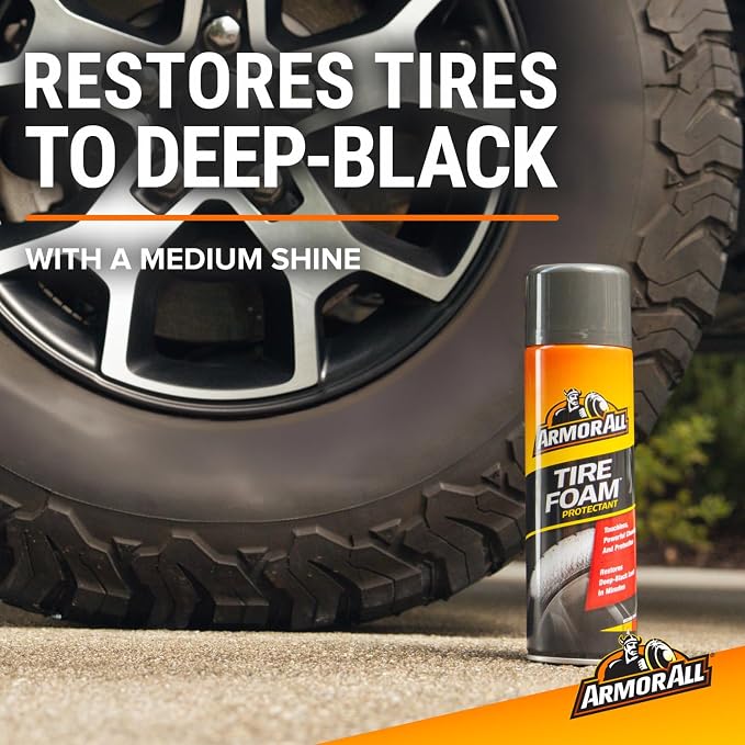 Tire Foam, Tire Cleaner Spray for Cars, Trucks, Motorcycles, 20 Oz Each, 1.25 Pound (Pack of 2)