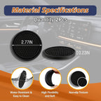 2-PackCar Seat Gap Filler，Car Cup Holder Coaster，Car Seat Crevice Blocker Stop Things from Dropping，Auto Accessories for SUV Truck Sedan