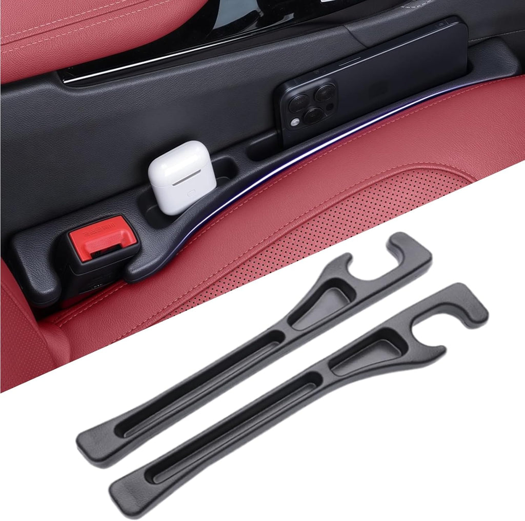 Car Seat Gap Filler (2-Pack) — Universal Leather Side Organizer