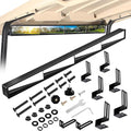 No Drill Golf Cart Rear View Mirror for Club Car EZGO Yamaha No Blind Spot | 4 Panel 160° Wide View, Reduce Shake, 360° Adjustable Rotation, Fit 0.75/1/1.25 inch Square Tubes for Golf Course & Daily Use