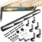 No Drill Golf Cart Rear View Mirror for Club Car EZGO Yamaha No Blind Spot | 4 Panel 160° Wide View, Reduce Shake, 360° Adjustable Rotation, Fit 0.75/1/1.25 inch Square Tubes for Golf Course & Daily Use
