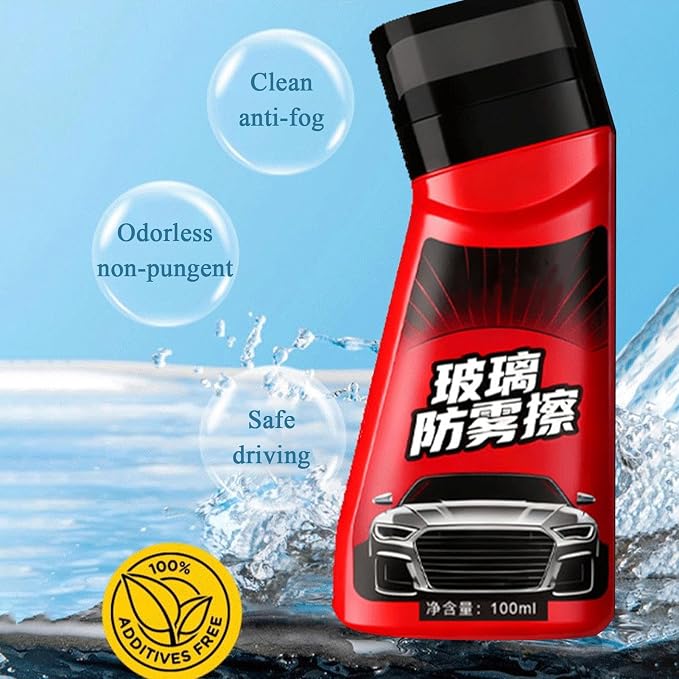 Windshield Spray – 100ml Automotive Glass Cleaner Wipe | Streak-Free Window Defogger for Windshield, Mirrors, Car, SUV, Truck, RV, Motorcycle | Interior and Exterior Visibility Enhancing Coating