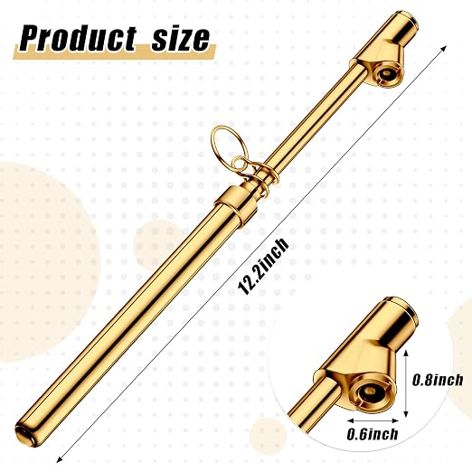 10 Pack Dual Head Tire Pressure Gauge Heavy Duty Air Pressure Tire Gauge for Auto Truck Car RV Van Gage Range 10-150PSI, 1-10Bar (Gold)