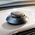 Ceeniu Solar Car Air Freshener F21, DIY Essential Oils, UFO Solar-Powered Auto Rotary Diffuser, Natural French Fragrance Cologne & Ocean, Two Oils, Aluminum Alloy, Dashboard Aromatherapy Freshener
