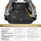 SUV Cargo Liner for Dogs, Upgraded Extra Large Water Resistant Pet Cargo Cover Dog Seat Cover Mat for SUVs with with Bumper Flap for Full-Size SUVs Vans, Black