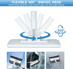 Disposable Dust Mop with 3 Shiny Cleaning Wipe Cloths, 360°Spin No Wash Mop, 4Ft Extension Pole Snap Grip Mini Mop -Automatic Cloth Changing, Small Disposable Dust Mop Set for Tile, Floor and Wall