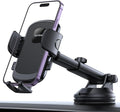 Car Phone Holder - [Strongest Military-Grade Suction Cup] 360° Rotation Phone Holders for Your Car Quick Release Adjustable Phone Mount for Car Dashboard for iPhone 17 16 Pro Max Dark Grey