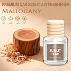 6 Pack Car Air Freshener, Mahogany Premium Woody Car Air Freshener Diffuser Fragrance, Hanging Essential Oil Diffuser for Interior Decor, Long Lasting Car Accessories Unisex (Sunlit Teak Scent)