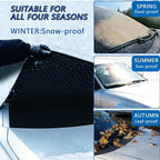 Windshield Snow Cover for Cars - 600D Windshield Snow Cover with Side Mirror Cover Heavy Duty, Standard Winter Frost Hail Protector for Most Cars,Sedan,SUV（4 Pcs）