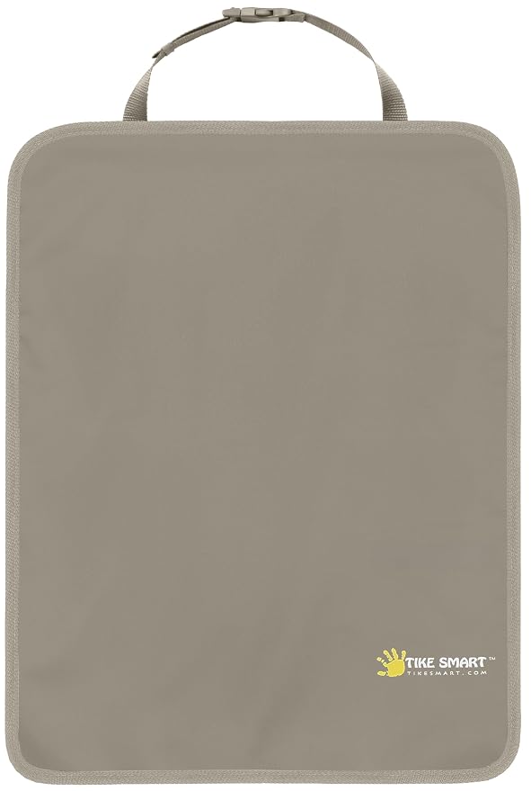Luxury Clean-Edge Kick Mat - Seat Back Protector and Seat Cover with Invisible Strap and Stiff Edging (1 Mat)