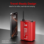 Power Inverter DC 12V to AC 110V - 300W Car Plug Adapter Outlet with PD30W Type C & 18W USB A Port - Car Charger Cigarette Lighter Adapter for Phone, Laptop on Road Trip - Aluminum Housing