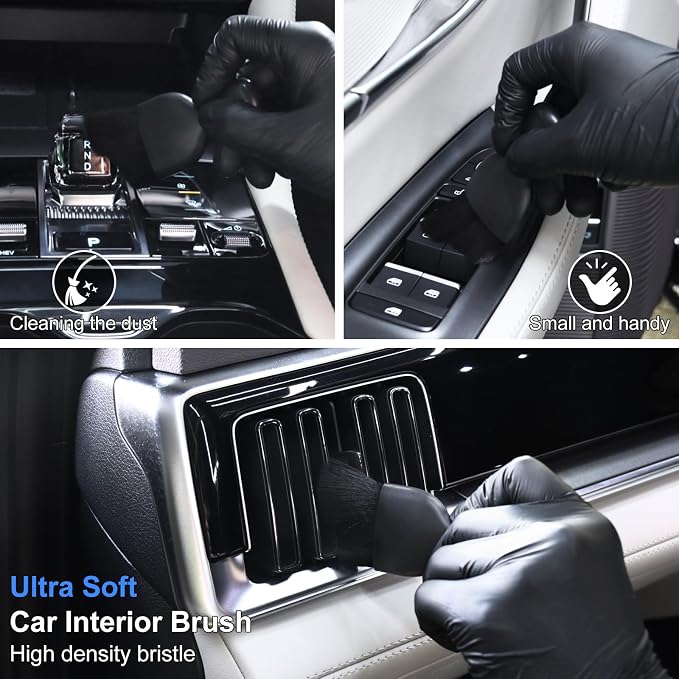 10PCS Car Detailing Cleaning Kit Interior Cleaner, Car Detailing Brushes, Car Duster, Car Cleaning Gel, Microfiber Cleaning Cloth, Car Accessories Essentials Supplies Tools for Auto,Truck, Interior