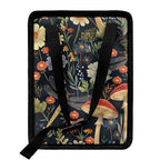 Mushroom Dragonfly Daisy Print Car Trash Can with Lid, Leak Proof Auto Trash Bag Hanging Vehicle Garbage Can Multipurpose Storage Container for Back Seat Road Trip