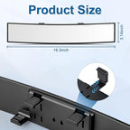 Interior Rearview Mirrors, 16 Inch Universal Panoramic Car Rear View Mirror Accessories, Wide Angle Reduce Blind Spot Effectively for Car, Jeep, Truck, Motorcycle, Tractor, ARB, ATV, SUV, RV