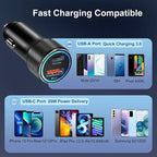 USB C Car Charger 5 Pack, 36W Dual Port PD&QC 3.0 Fast Charging 12V USB Car Charger Cigarette Lighter Adapter Plug for iPhone 15 14 13 12 11 Pro Max SE,iPad,Samsung,Pixel(Black)