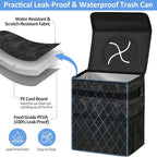 Car Trash Can Bin for Back Seat Leak Proof, Cute Car Trash Bag Hanging, Vehicle Trash Can for SUV Truck Van, Automotive Garbage Cans Front Seat Camo Black