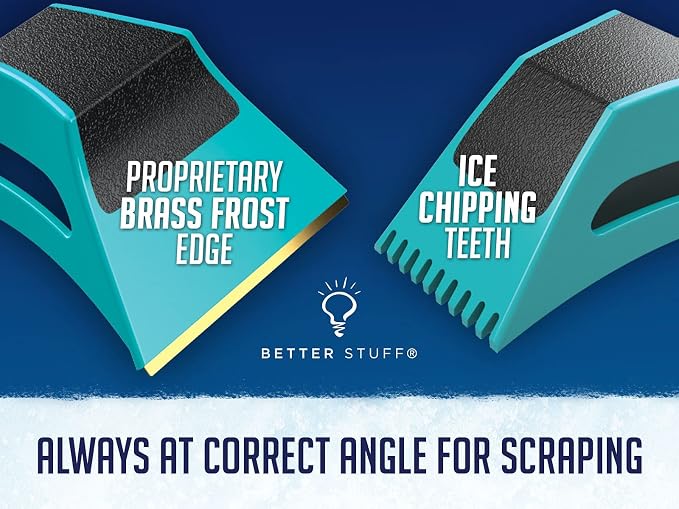 The Better Ice Scraper for Car Windshield | Fast, Efficient, Ergonomic | Magically Remove Ice and Frost from Auto Window | Patented Shape Shifting Technology | Durable Brass Edge | Compact | Pack of 2