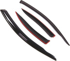 WD2-355 Dark Smoke 4 Pcs Set Window Visor (Outside Mount) Deflector Rain Guard Compatible with 2000-2003 Nissan Sentra