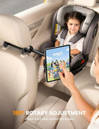 Car Headrest Tablet Holder - [Foldable Clip] [Lockable] Tablet Mount for Car Backseat, Car Accessories for Kids, for iPad Pro, Air, Mini, Galaxy Tab, Fire HD, 5.4-13" Tablets