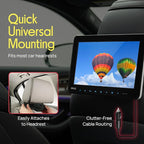 Pyle PLHRDVD108KT 10.5-Inch Universal Headrest Monitors with DVD Players, IR and FM Transmitters and Wireless Headphones