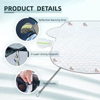 Car Windshield Cover For Ice And Snow Compatible with Nissan Rogue 2025 2024 2023-2008 New Upgraded Custom Fit Magnetic Windproof Sunshade Cover 4-Layer Protection Ice, UV,Frost Wiper & Mirror Covers