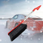 Snow Brush for Car, Ice Scrapers Adjustable Head Ergonomic Grip 2 in 1 Design Lightweight Portable Multifunctional Windshield Scraper, Winter Car Ice Kit for Cars Trucks Red