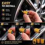 Car Tire Valve Stem Caps for Automobiles,Dust Caps Compatible with Audi A1 A3 RS3 A4 A5 A6 A7 RS7 A8 Q3 Q5 Q7 R8 S Series Car Tires，Alloy Leak-Proof Valve Cover