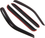 WD2-274 Dark Smoke 4 Pcs Set Window Visor (Outside Mount) Deflector Rain Guard Compatible with 2008-2012 Jeep Liberty