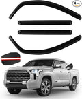 4PCS in Channel Rain Guards Fit for 2022 2023 2024 2025 2026 Toyota Tundra Crew Max, Durable Side Wind Deflectors, Vent Window Visors Shades Shield