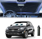 Windshield Sun Shade Umbrella for Car Front Window Sun Visor for Windshield Car Summer Accessories Protect Interior from UV Rays & Heat for Sedan, Compact SUV, Hatchbacks 57"*31"