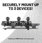 Bulletpoint Multiple Device Metal Dash Mount Cell Phone Holder Compatible with 2019+ RAM Truck 1500, 2500, 3500, TRX, RHO (RubiGrid v2 Spring-Loaded)