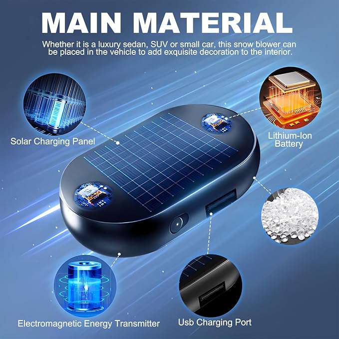 Valentines Day Gifts 4 Packs Car Interference Antifreeze Instrument,Solar AntiFreeze Electromagnetic Car Snow Removal Device,Portable Car Defroster,Fast and Efficient Ice Scrapers for Windshield