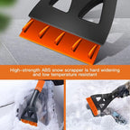 31" Snow Brush and Ice Scrapers for Car Windshield, Detachable Extendable 360° Pivoting Snow Scrapers and Brush with Ergonomic Foam Grip for Car,Truck,SUV(Orange)