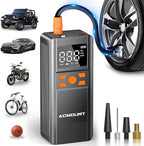Tire Inflator Portable Air Compressor, 150PSI Portable Air Pump for Car Tires, 2X Faster Inflation Cordless Tire Inflator with Pressure Gauge LED Light for Car, Bike, Motorcycle, Ball