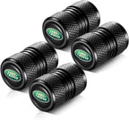 Tire Valve Stem Caps, Compatible with Land Rover Series Stem Cap Universal Car Air Cover Car Accessories for Cars, SUV, Truck, Motorcycles 4pcs （Black）..