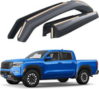Goodyear Shatterproof in-Channel Window Deflectors for Nissan Frontier 2022-2026 Crew Cab, Rain Guards, Window Visors for Cars, Vent Deflector, Car Accessories, 4 pcs. - GY007960