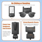 New 2 in 1 Sunglass & Photo Holder for Car, Strong Magnetic Leather Sunglasses Holder, Car Visor Picture Holder Clip, 2026 Upgraded No Fall No Slide Car Visor Accessories