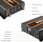 3500W Pure Sine Wave Inverter 12V to 120V with 4 Power Outlets for RV Solar Power